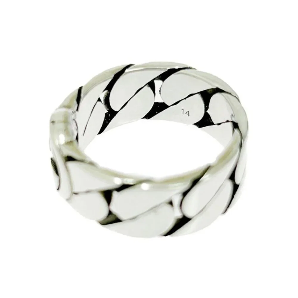 Gucci Silver Interlocking G Chain Ring 6.4 g 925 Engraved Ring - Picture 8 of 8